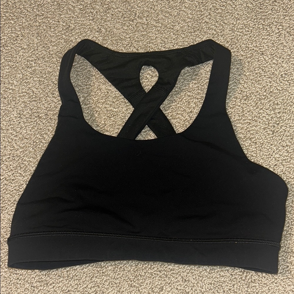 COPY - lululemon athletica Black Sports Bra with Racerback and Minimalist Design